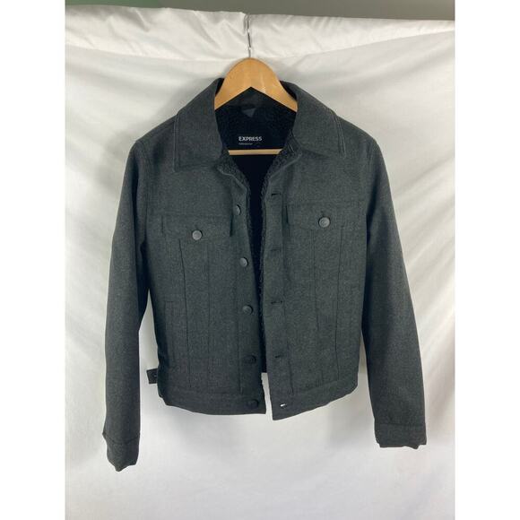 Express Weather Resistant Button Up Coat Size XS - Picture 4 of 6